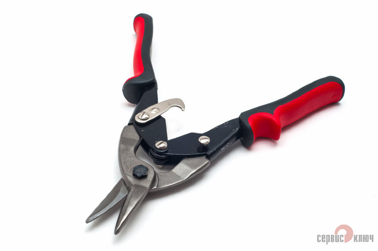 Ножницы по металлу (обрезиненные ручки) СервисКлюч