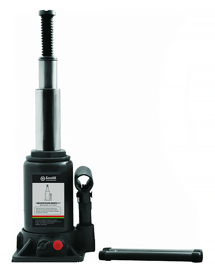Домкрат гидравлический двухштоковый для автомобиля (БелАК: 6т, h=171-453мм)