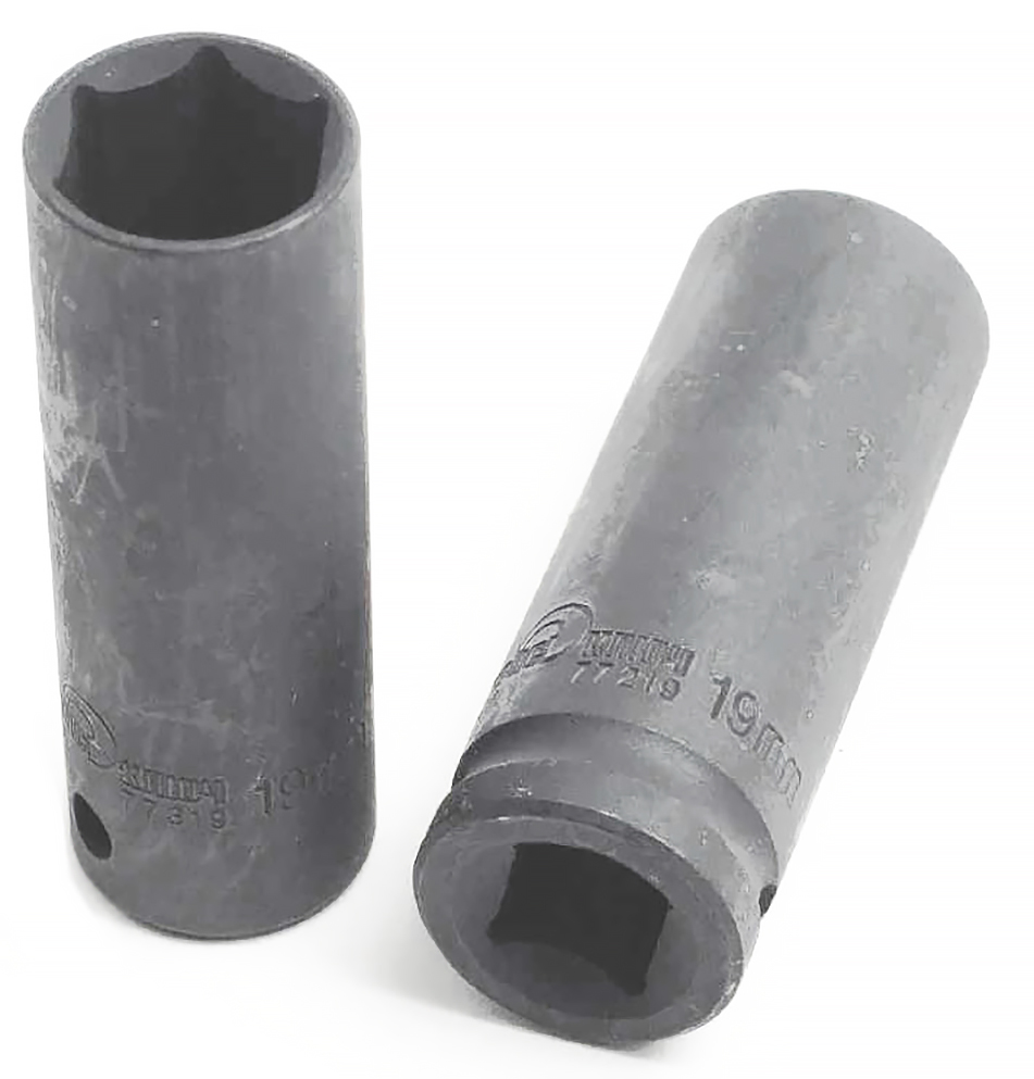 Головка торцевая 6 гранная, ударная, глубокая (СервисКлюч: 1/2, 19мм