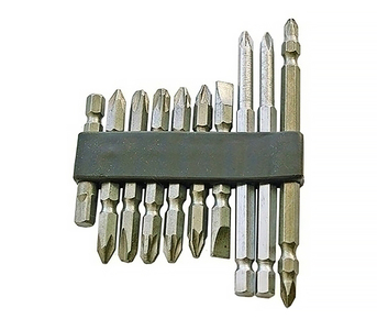 Набор головок со вставками-битами (БМ: 10 предметов, 3 дл. +7 кор.), артикул: 380301