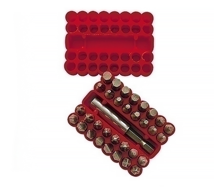 Набор бит (вставок) 33 предмета, с адаптером (БМ)