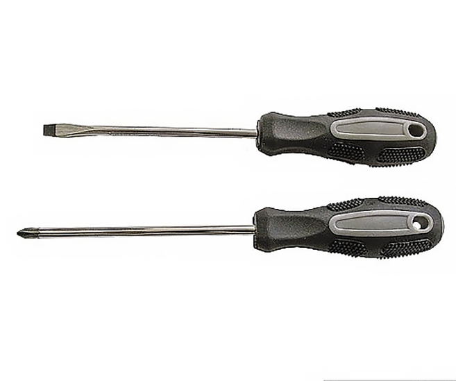 Отвертка шлицевая (БМ: 3х100 мм, (-), 2-х цвет)