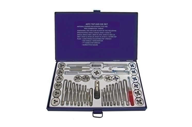 Набор метчиков и плашек, 40 предметов (БМ: М3-М12)