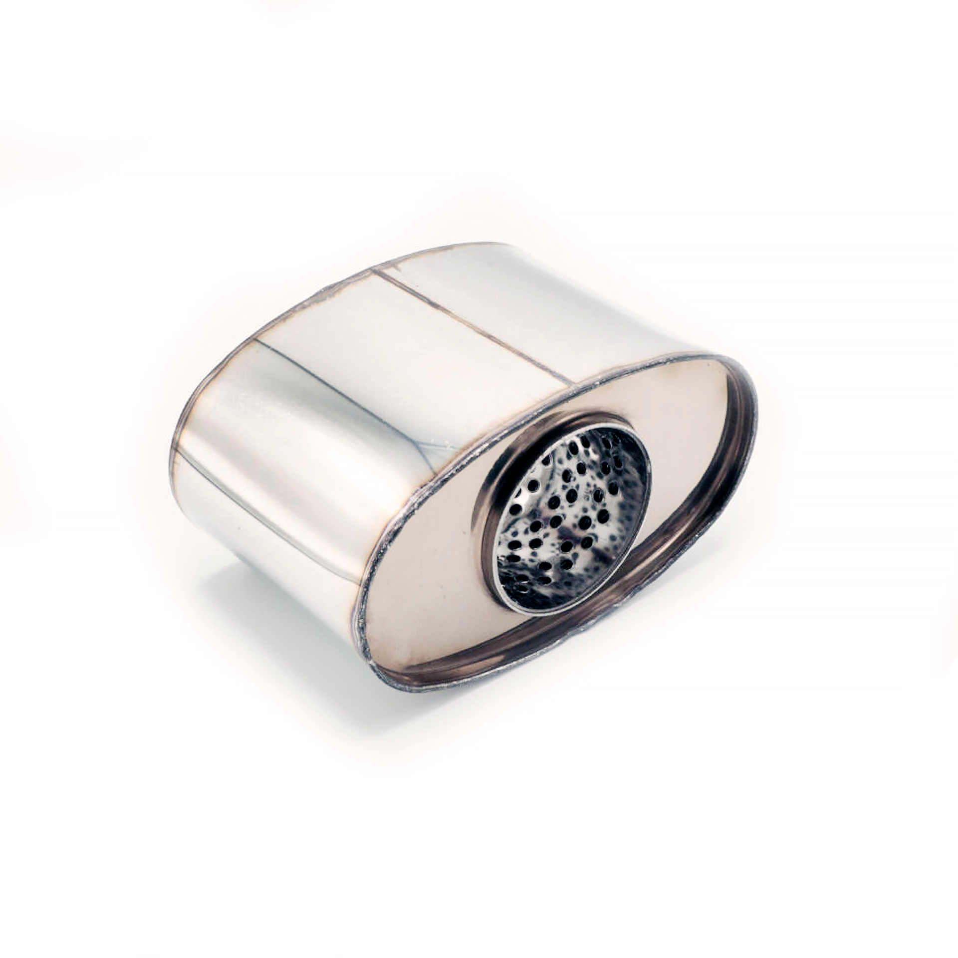 Пламегаситель, круглый корпус, нержавеющая сталь (Автом: 63мм, 160х90х100)