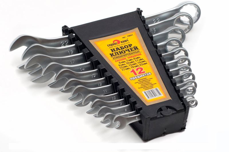 Набор комбинированных ключей, 12 предметов |СервисКлюч