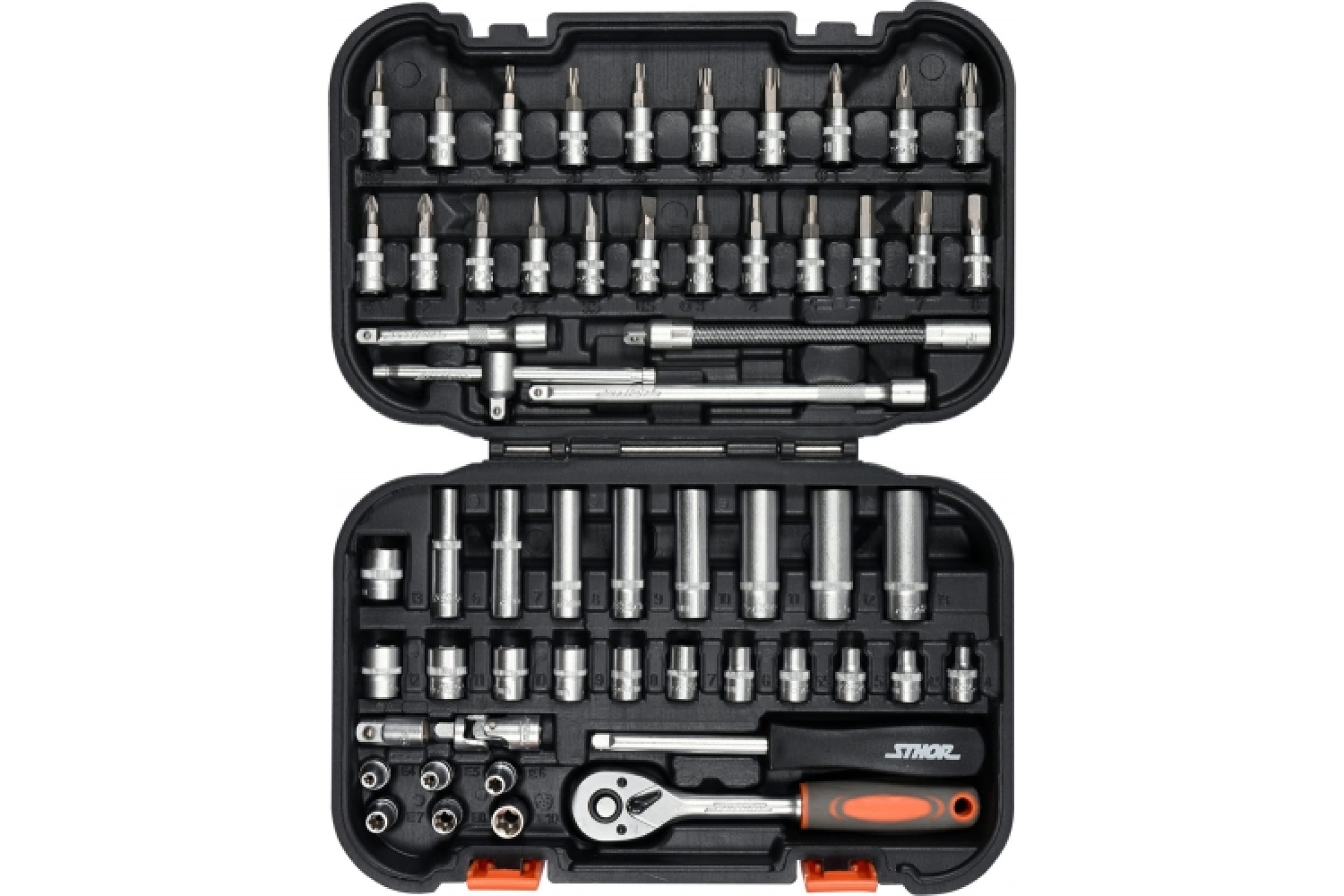Набор инструментов (Sthor: 1/4", 56 предметов, 6 гр)
