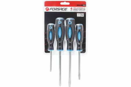 Набор отверток усиленных, 4 предмета (БМ: PH1x100, PH2x100), артикул: 82002