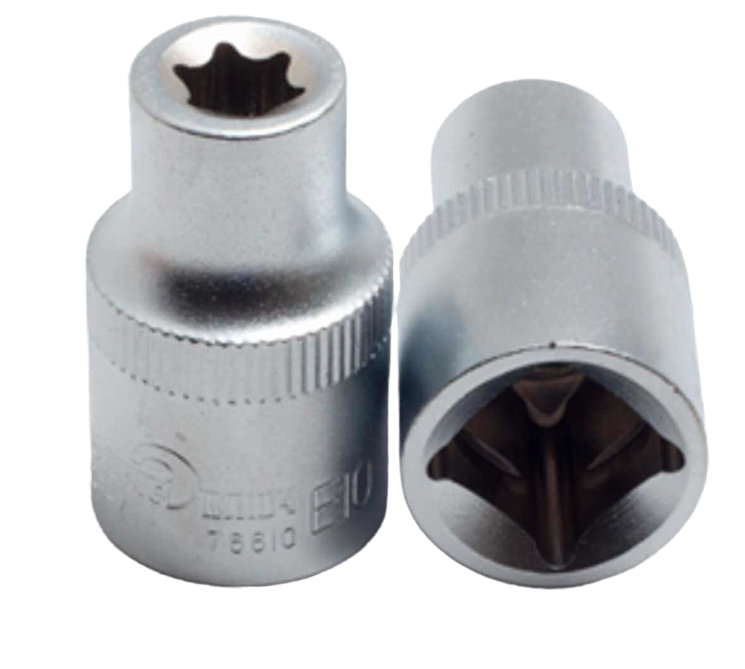 Головка торцевая torx "звездочка" (СервисКлюч: 1/2, L=38мм, Е10)