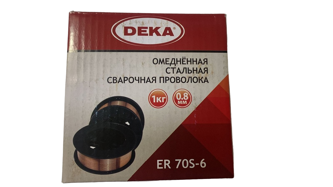 пров сварочн омедненная DEKA ER70 S -6, 0,8мм 1кг (еврокатушка) 5655