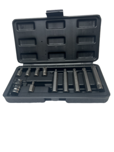 Набор головок со вставками-битами (АвтомTool: 11 предметов, spline, 12-гран 5,6,8,10,12мм L=30мм и L=50, адаптер 1/2"х 3/8"), артикул: 54511