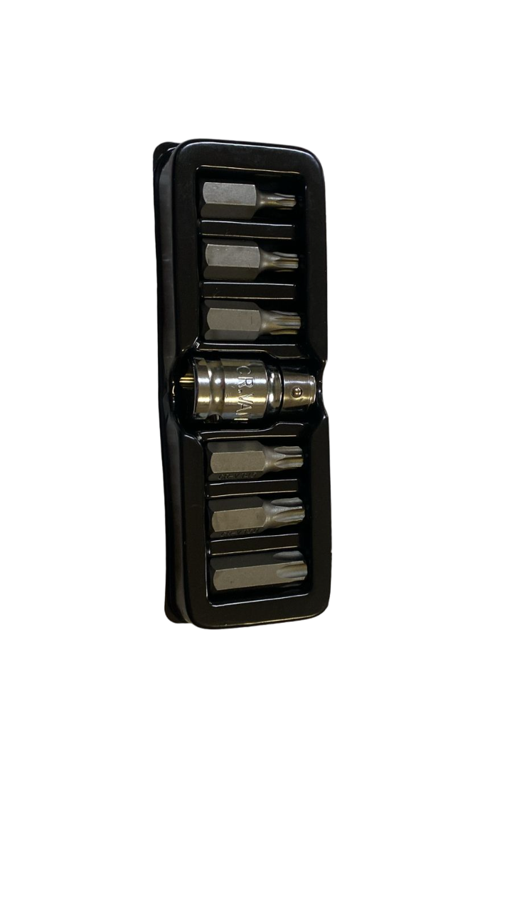 Набор головок со вставками-битами (АвтомTool, 7 предметов: 1/2" Т25-Т55, Torx)