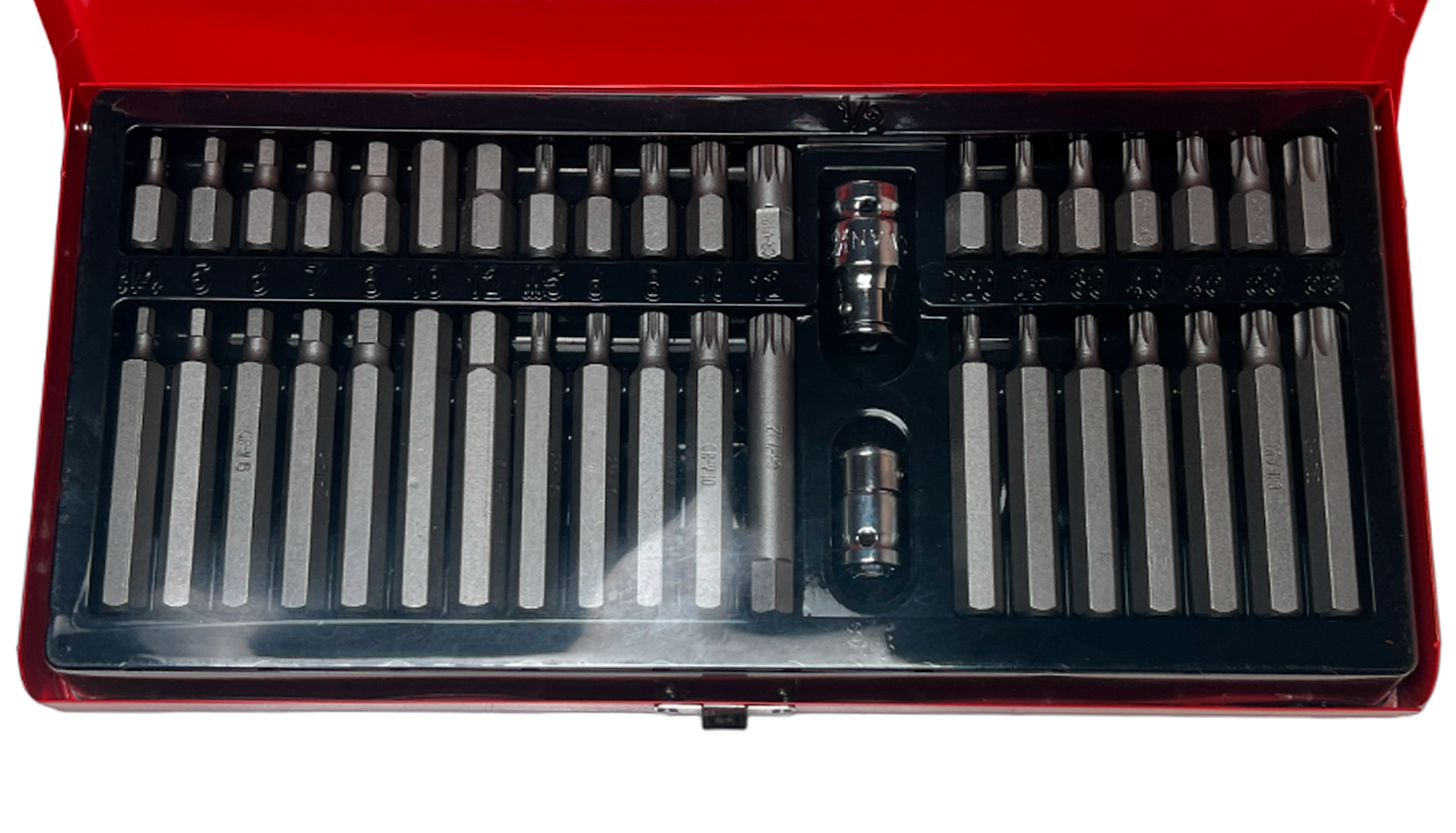 Набор головок со вставками-битами TORX, SPLINE (АвтомTool: 40 предметов, 1/2", шестигран)