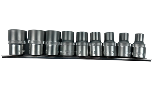 Набор головок-звездочек на планке (АвтомTool: 1/2, 9 предметов: E10-E24), артикул: 5423609