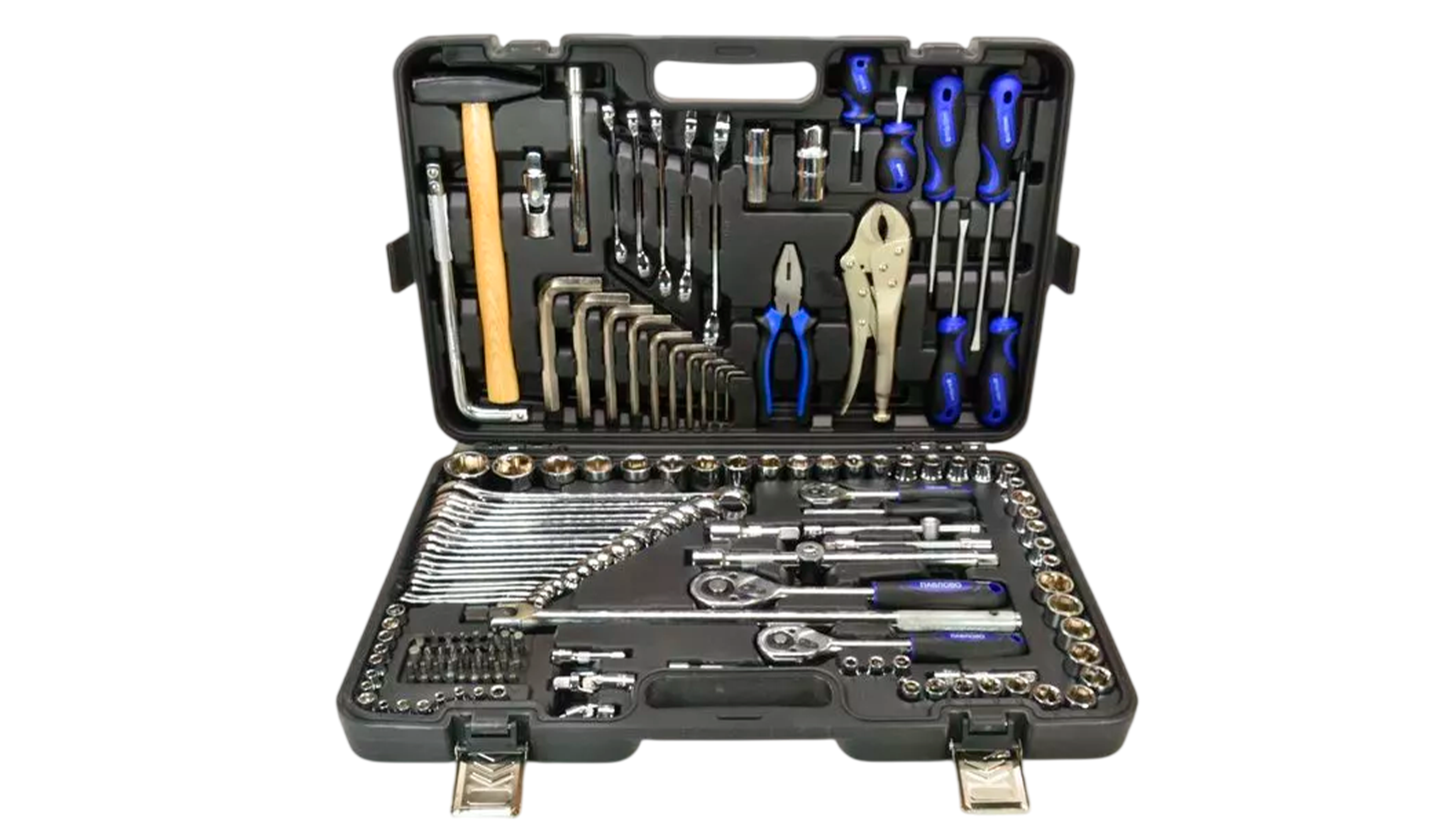 Наборы инструментов 142 предмета (Павлово: 1/4 + 3/8 + 1/2)
