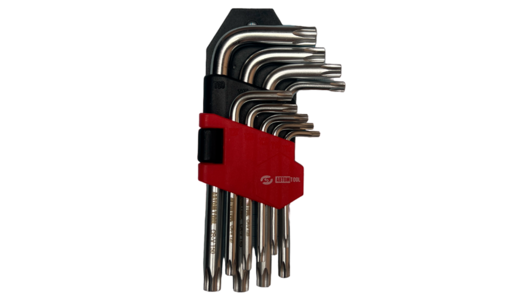 Набор ключей торкс L-образные, 9 предметов (Автом Tool: Т10-Т50, РROFFI, DIN3124, CrV), артикул: 56309