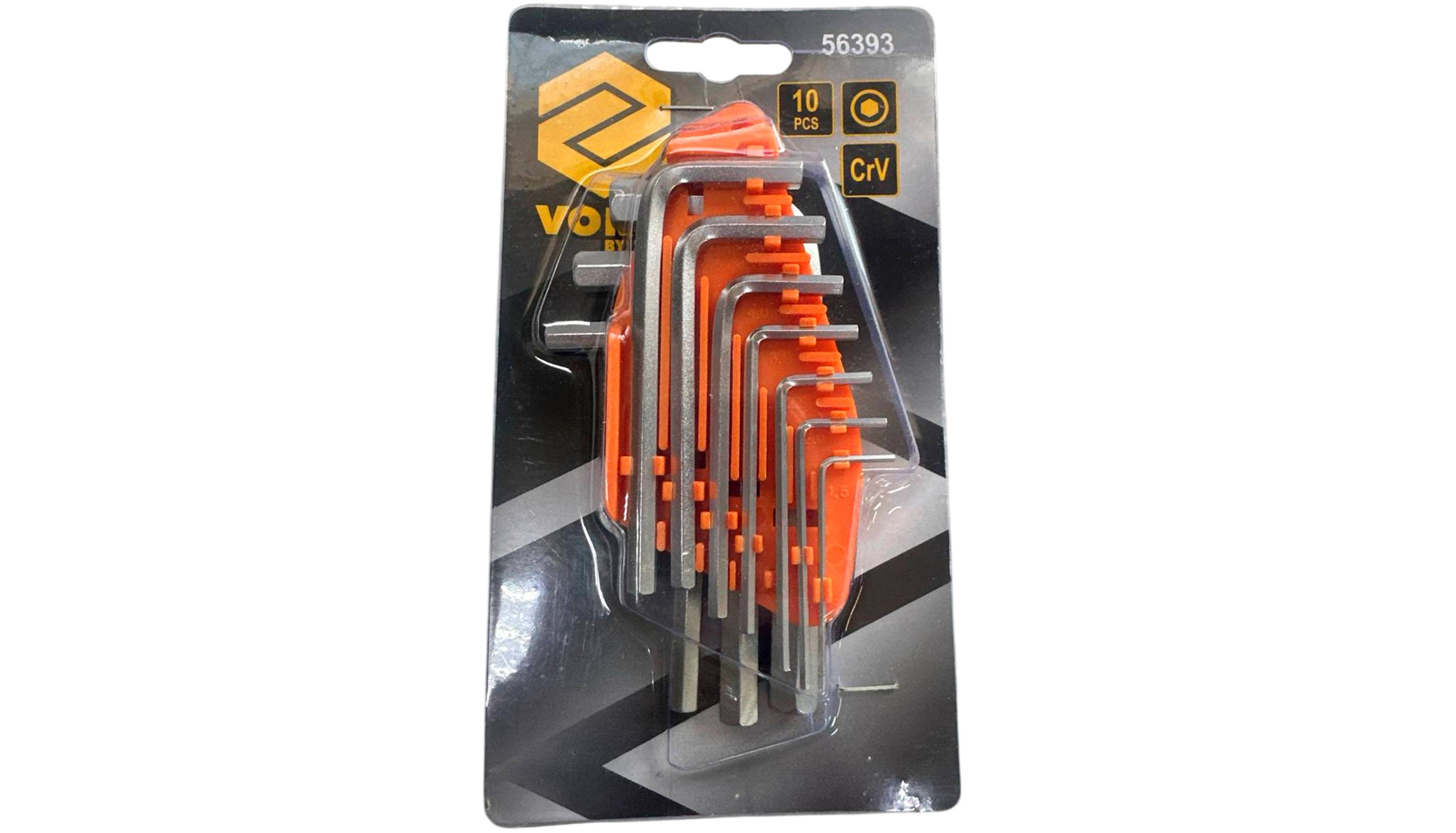 Набор шестигранных ключей Toya: (10 штук, 1.5-10.00 мм, Cr-V)