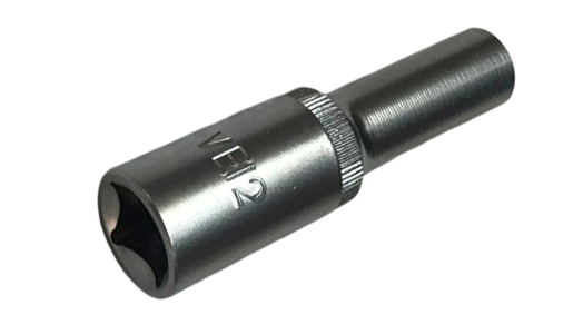 Головка торцевая звездочка Torx Е (БМ: 1/2, L=77 мм, Е12, CrV), артикул: 972012